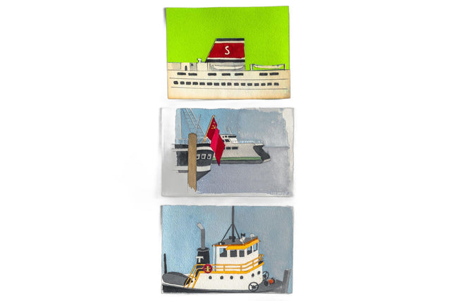 Robert Hermann Set of Three Nautical Paintings