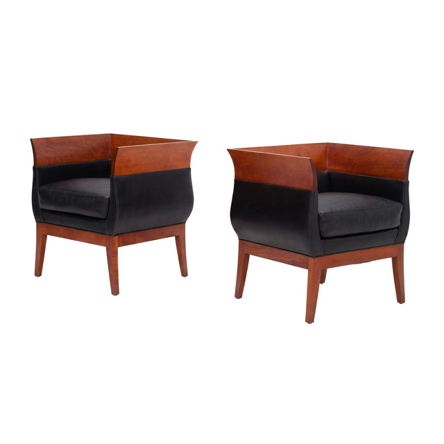 Pair of Orlando Diaz-Azcuy Chalice Chairs 1985c.