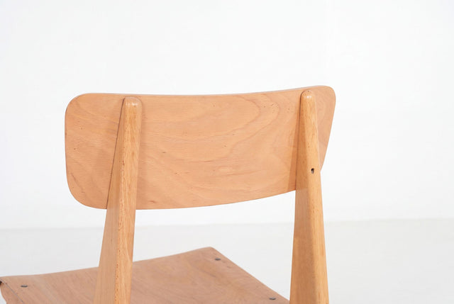 Jean Prouvé, Rare Pair of Chaise Standard Tout Bois, France, circa 1950