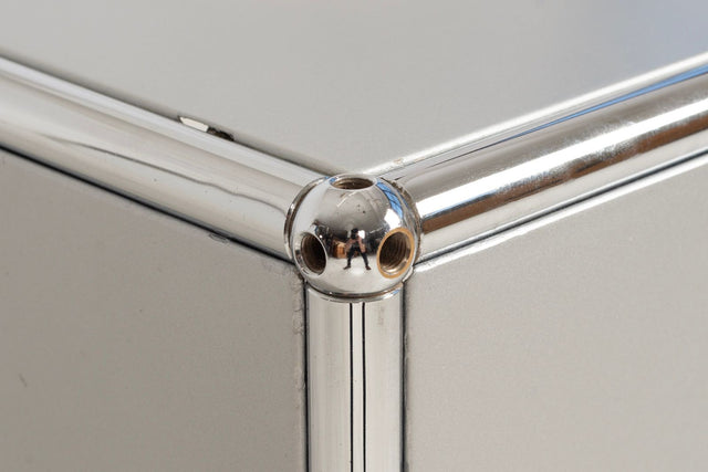 USM Haller Open Storage System – Silver Panels, 1960s, Switzerland