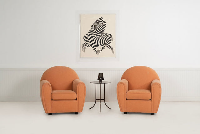 John Mascheroni for Swaim Originals, Pair of Club Chairs, Model 879C, 1989