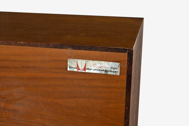 Pair of George Nelson Bookcases for Herman Miller in Walnut, 1950