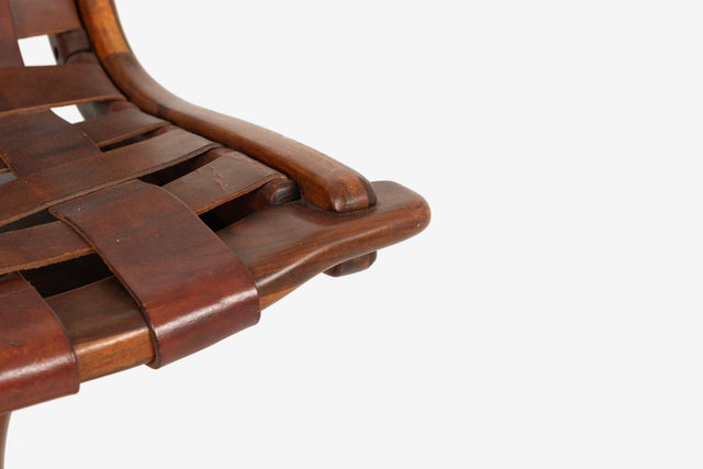 Arthur Espenet Carpenter Three Leg Counter Stool in Walnut, California Craft