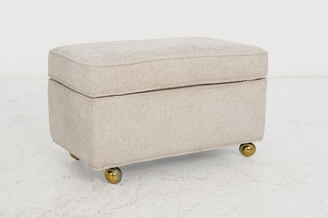 Edward Wormley for Dunbar Lounge Chair and Ottoman on Casters, 1965