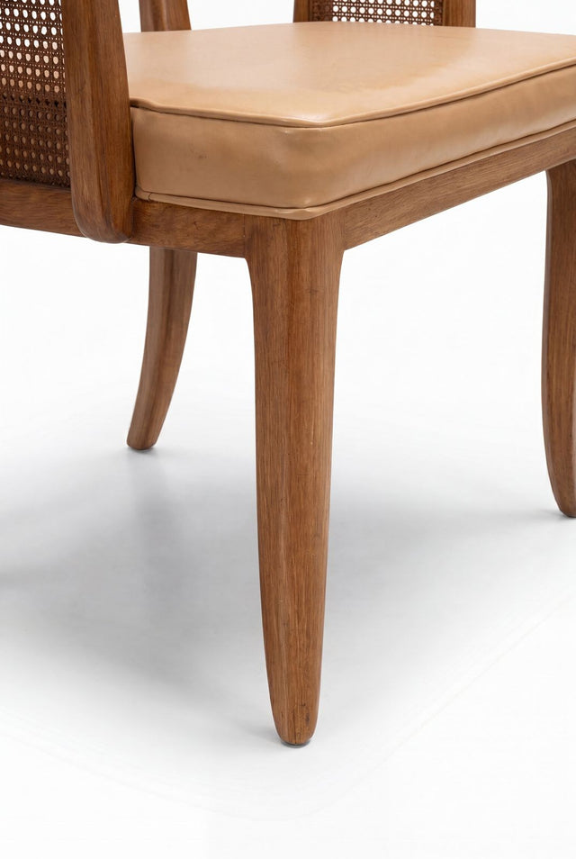 Set of Eight Edward Wormley for Dunbar Curved-Back Dining Chairs, 1948