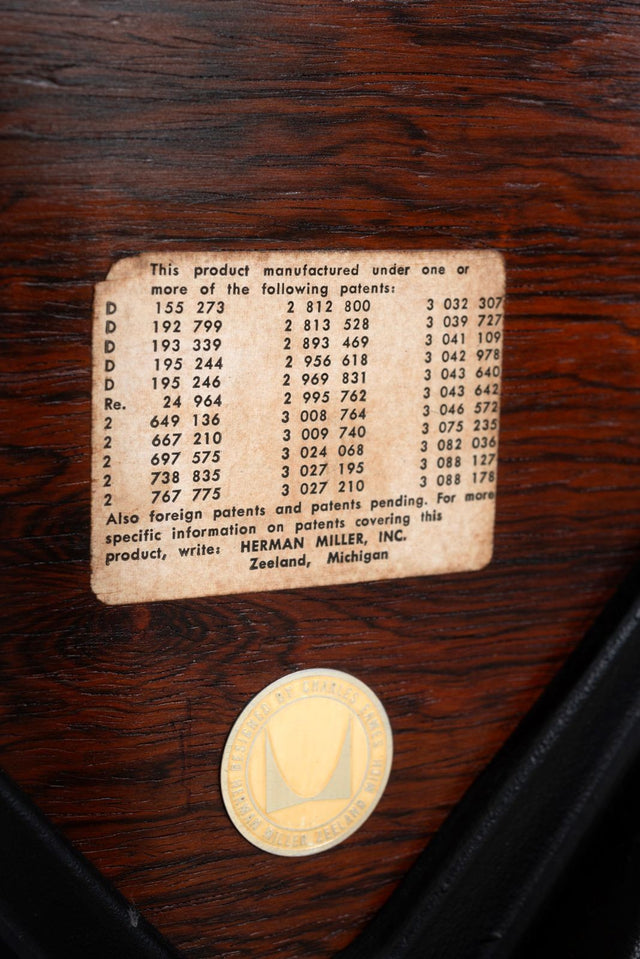 Charles Eames for Herman Miller Lounge Chair and Ottoman in Rosewood 1960c.