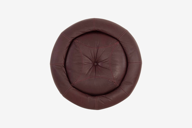Guido Faleschini for Mariani Zator Lounge Chairs & Ottomans Oxblood Leather 1975