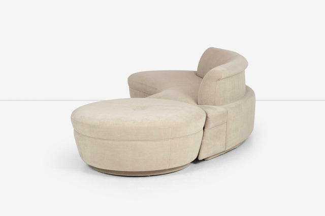 Adrian Pearsall and/or Kagan Style Sofa Sectional with Removable Pouf