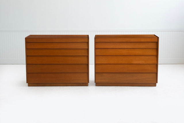 Edward Wormley for Dunbar Set of 3 Louver Drawer Dressers