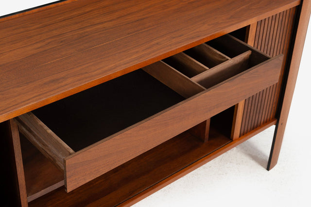 Henry P. Glass for Richbilt Manufacturing Company Cylindra Cabinet with Wall-Mounted Hutch, 1966