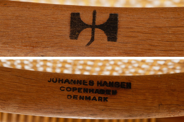 Hans Wegner for Johannes Hansen “The Chair” Dining Chairs Set of Six in Oak 1960