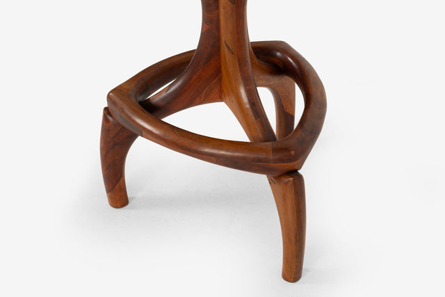 Arthur Espenet Carpenter Three Leg Counter Stool in Walnut, California Craft