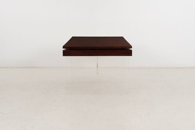 Poul Nørreklit Rosewood and Lucite Executive Desk for Sigurd Hansen, Denmark, 1960s