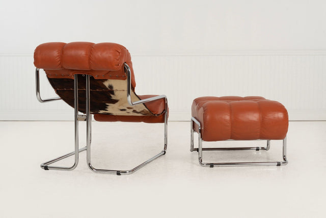 Guido Faleschini for Mariani “Tucroma” Lounge Chair & Ottoman, Italy c. 1960