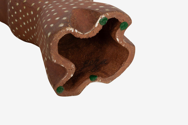 Monumental Leza McVey Surrealist "Eye in Hand" Ceramic Sculpture, 1977