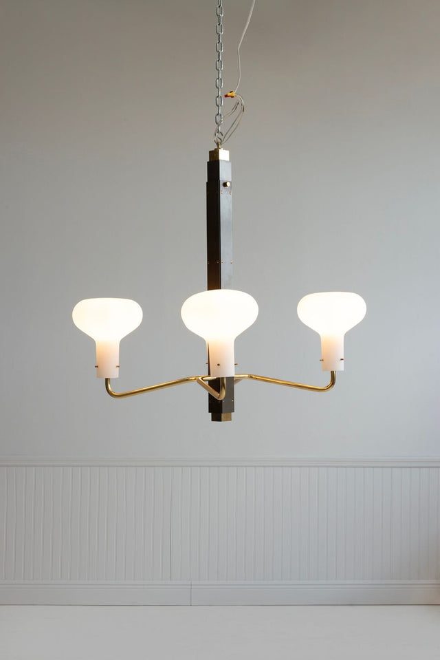 Ignazio Gardella Rare Four-Arm Chandelier for Azucena, Italy, 1958