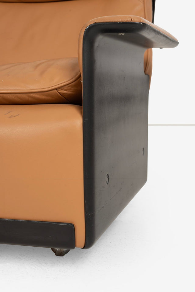 Pair of Dieter Rams for Vitsoe 620 High Back Lounge Chairs in Cognac Leather, 1962