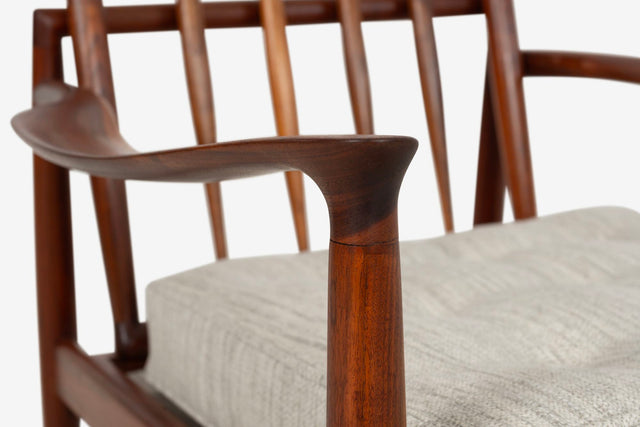 Sam Maloof Hunter Lounge Chair in solid Oiled Walnut 1950s