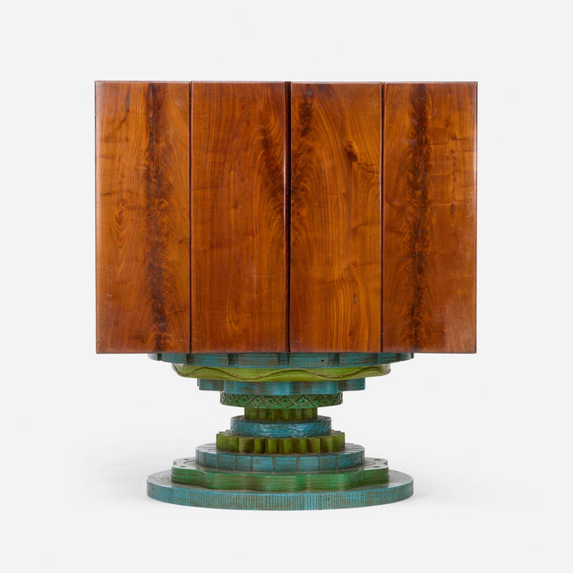 Phillip Lloyd Powell Rotating Walnut Case / Bar, 1965