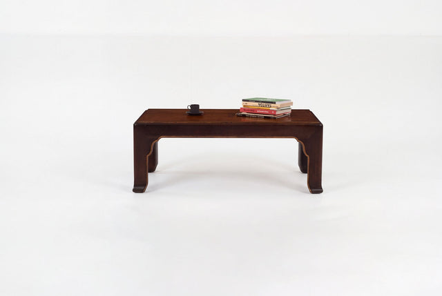 John Stuart Coffee Table with Geometric Veneered Top, c. 1960s