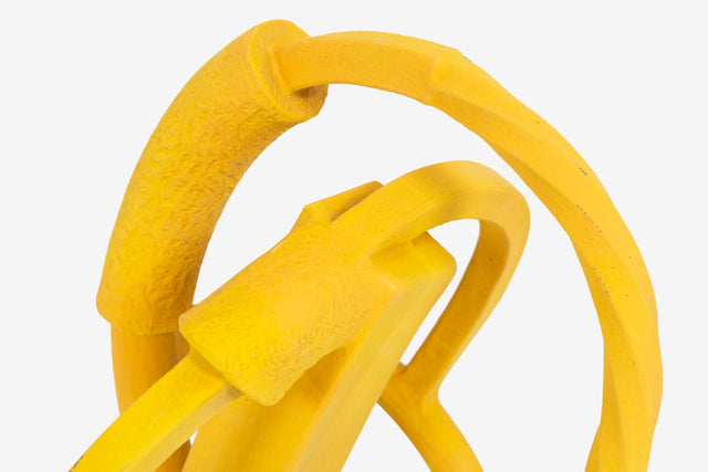 Untitled, Yellow Ceramic Sculpture by Elena Rakochy