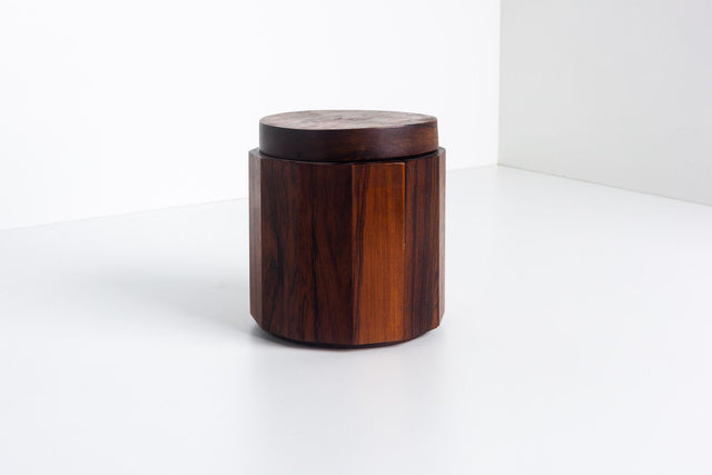 Studio Craft Solid Rosewood Lidded Box, in the Style of Arthur Espenet Carpenter