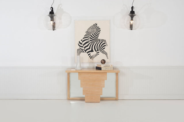 Jay Spectre Console for Century Furniture– Cerused Oakwood 1985c.