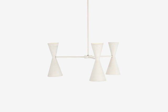 Stilnovo Style Three Arm Chandelier