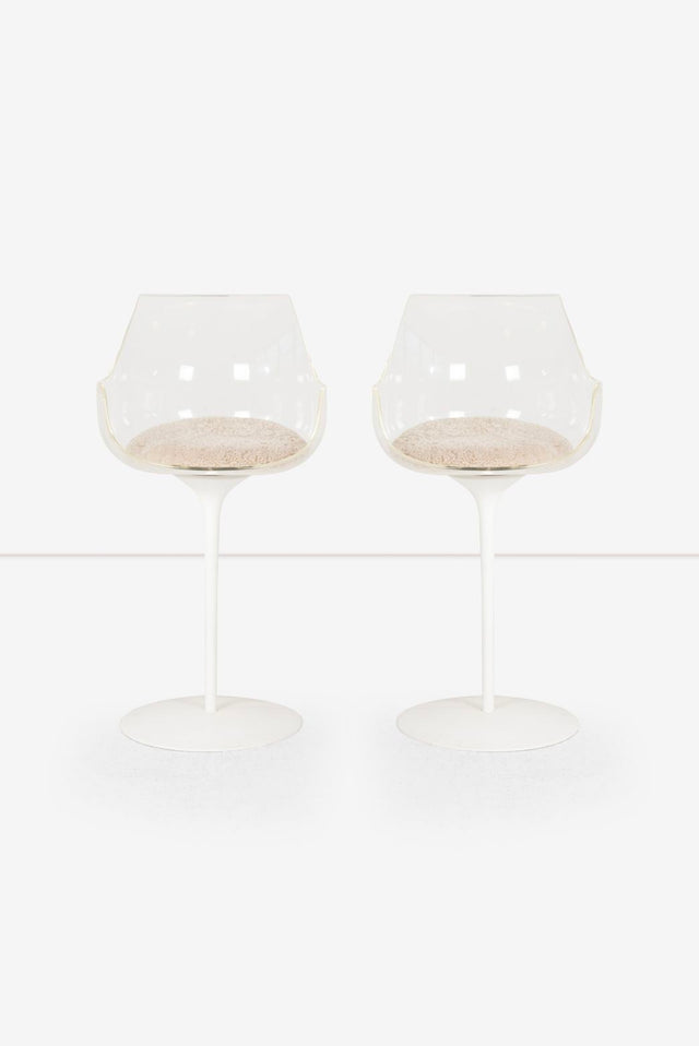 Pair Erwine & Estelle Laverne Champagne Stools