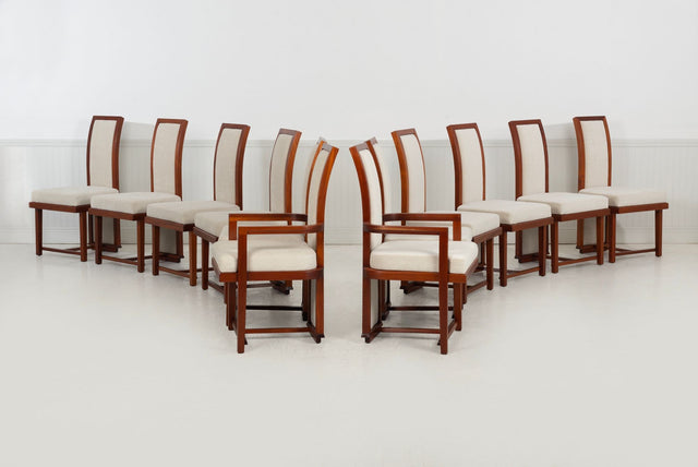 Frank Lloyd Wright for Henredon Set of Twelve Taliesin Dining Chairs