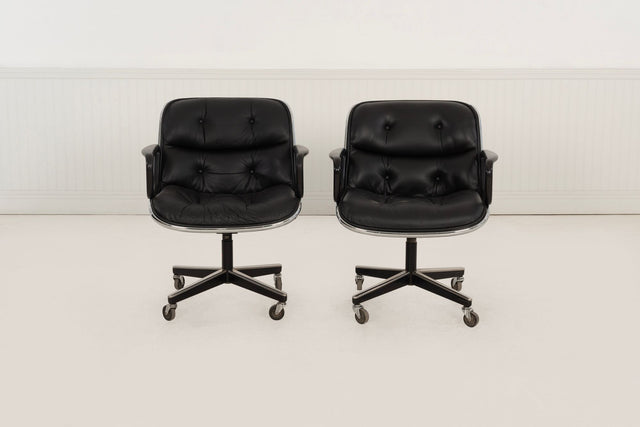Charles Pollock for Knoll International Model 1258 Swivel Tilt Desk Chairs, 1965