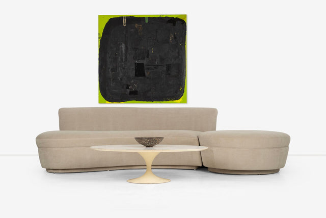 Adrian Pearsall and/or Kagan Style Sofa Sectional with Removable Pouf