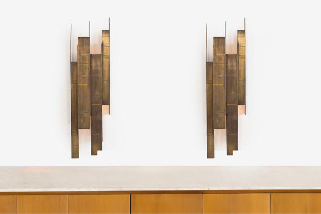 Bronze Geometric Wall Sconces