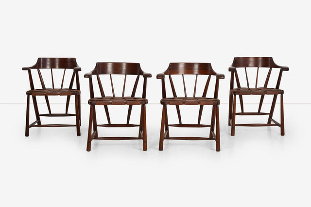 Set of Four Wharton Esherick Captains Chairs 1955