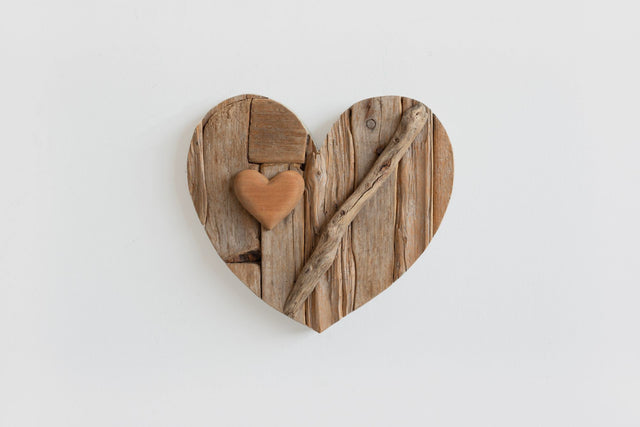 Max Neufeldt Branch Heart Collage – Assemblage Sculpture 1990