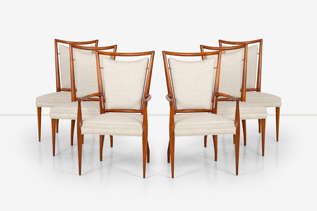 Pair of Six Dining Chairs by J. Stuart Clingman for Widdicomb