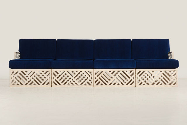 Richard L. Sandfort, Aluminum Outdoor Sofa Sectional, 1950