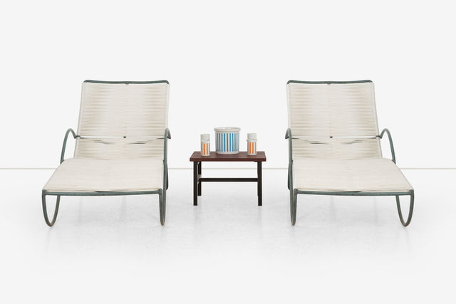 Pair of Walter Lamb Bronze Chaise Lounges for Brown Jordan, Model C-4700, 1960