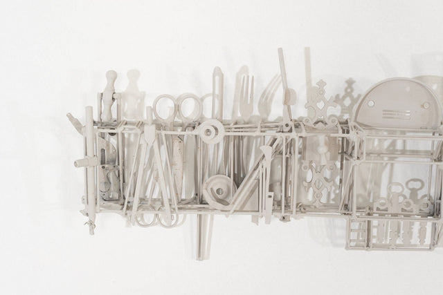 Max Neufeldt Metal Collage – Assemblage Sculpture 1990