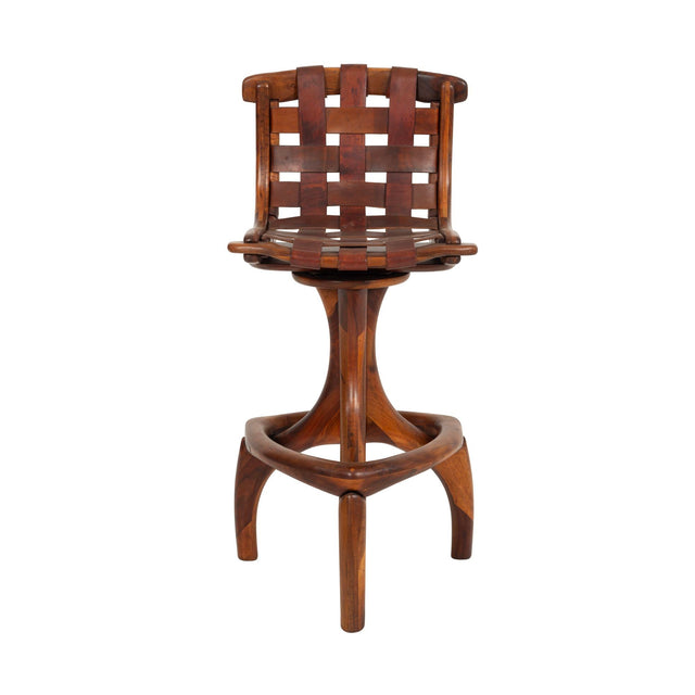 Arthur Espenet Carpenter Three Leg Counter Stool in Walnut, California Craft