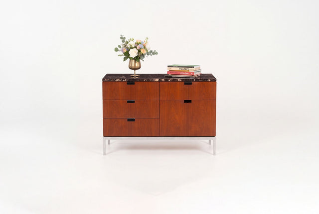 Florence Knoll Teak and Marble Credenza, 1965c.