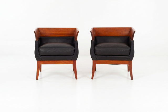 Pair of Orlando Diaz-Azcuy Chalice Chairs 1985c.