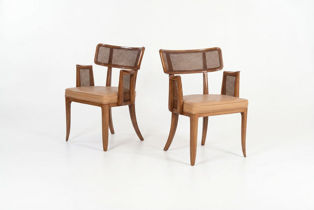 Set of Eight Edward Wormley for Dunbar Curved-Back Dining Chairs, 1948