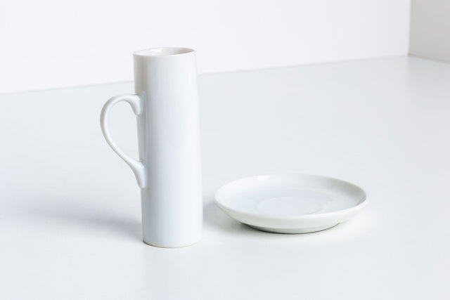 Lagardo Tackett for Schmid — White Demitasse Cup & Saucer Set