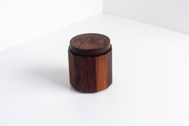 Studio Craft Solid Rosewood Lidded Box, in the Style of Arthur Espenet Carpenter