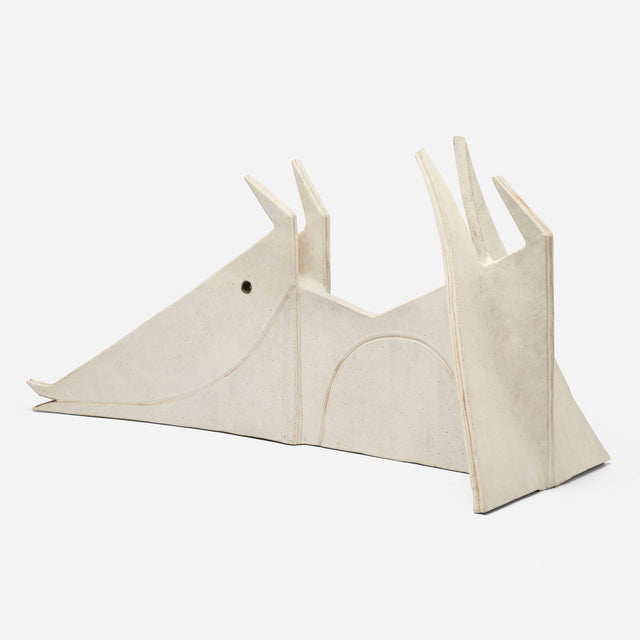 Bruno Gambone Monumental Dog Sculpture in Glazed Earthenware 1970