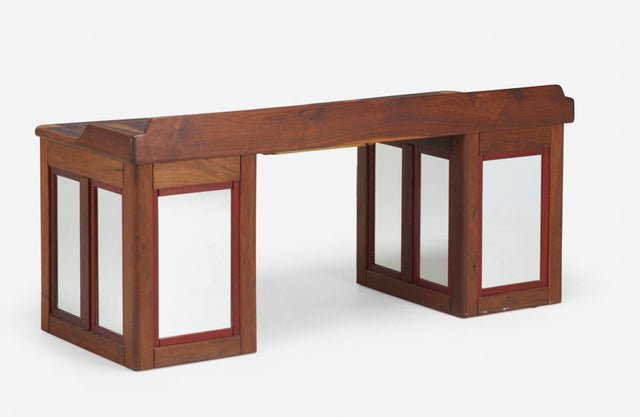 Phillip Lloyd Powell American Craft Custom Double Pedestal Desk, 1955