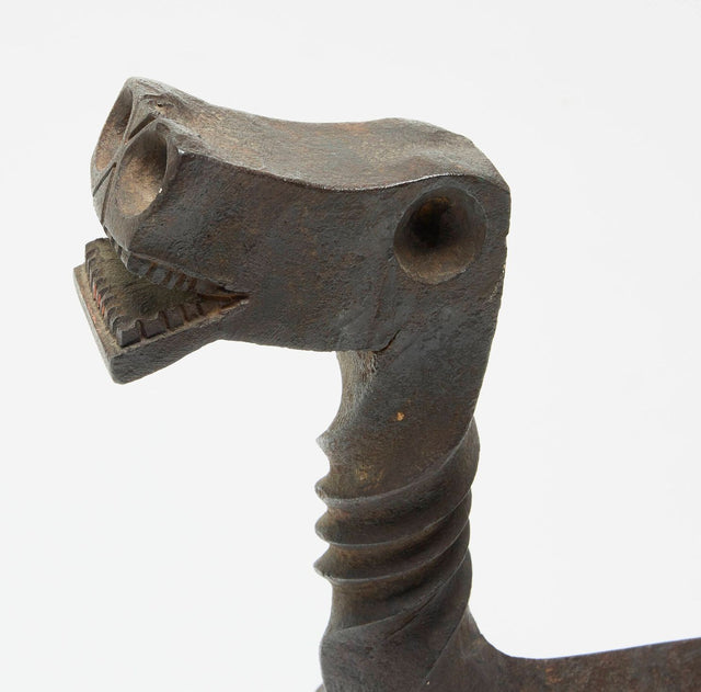 Pair of Figural Dragon Andirons In the Manner of Samuel Yellin, c. 1930