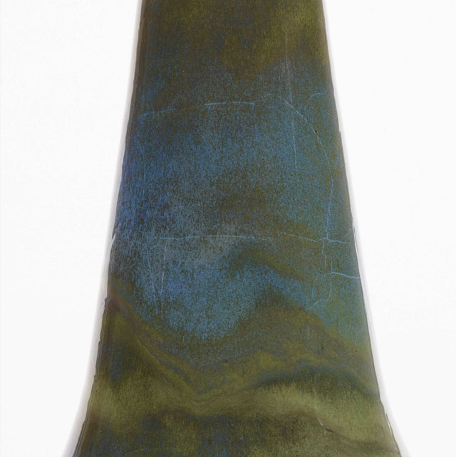 Gertrud and Otto Natzler Rare Mariposa Glaze Vase Form, 1963