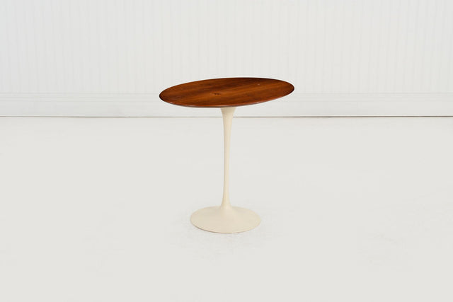Saarinen Elliptical Tulip Side Table, c. 1960 – Oiled Walnut Tops & Cast-Iron Base
